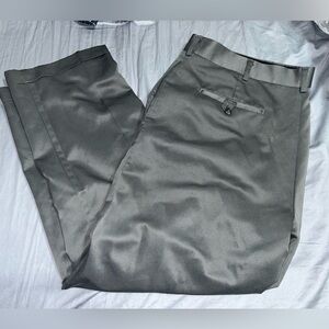 Men's Comfy Grey Professional Roundtree&Yorke Trouser Dress Pants Size 38x30